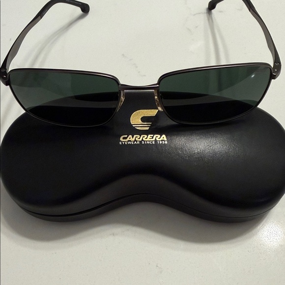 Carrera Other - Carrera Men’s Black Frame Sunglasses with Green Lenses